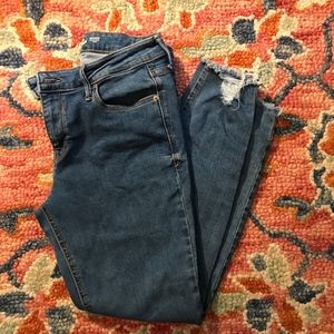 Old Navy Rockstar Distressed Hem Jeans